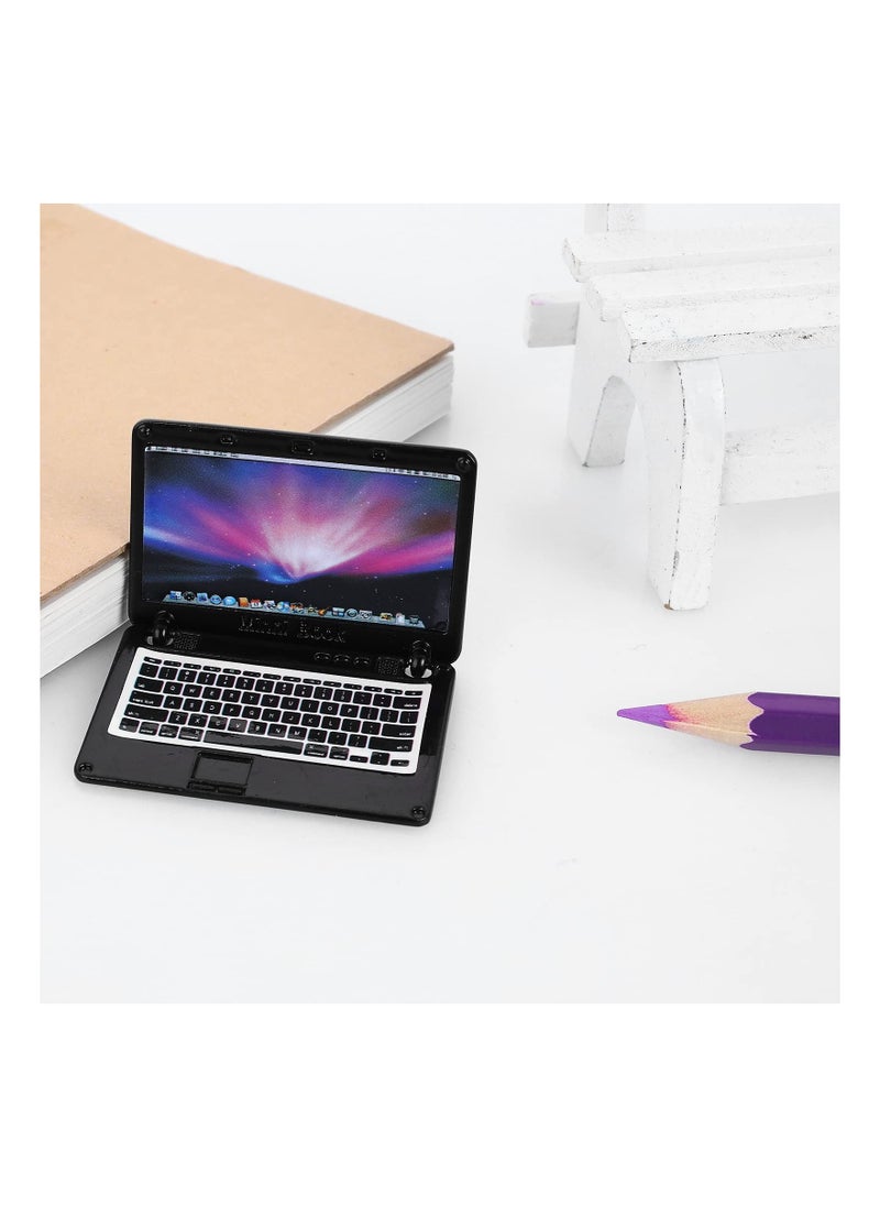 SYOSI - Dollhouse Mini Laptop Tablet and Smart Phone, 1:12 Metal Simulation Scene Computer Simulation Accessories, Miniature Toys, Dollhouse Miniatures Computer Scene Simulation Furniture Accessories (3PCS) - Image 1