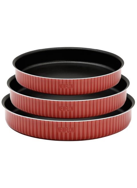 A set of oven trays from Newflon, coated with a non-stick material, sizes (22*26*30)