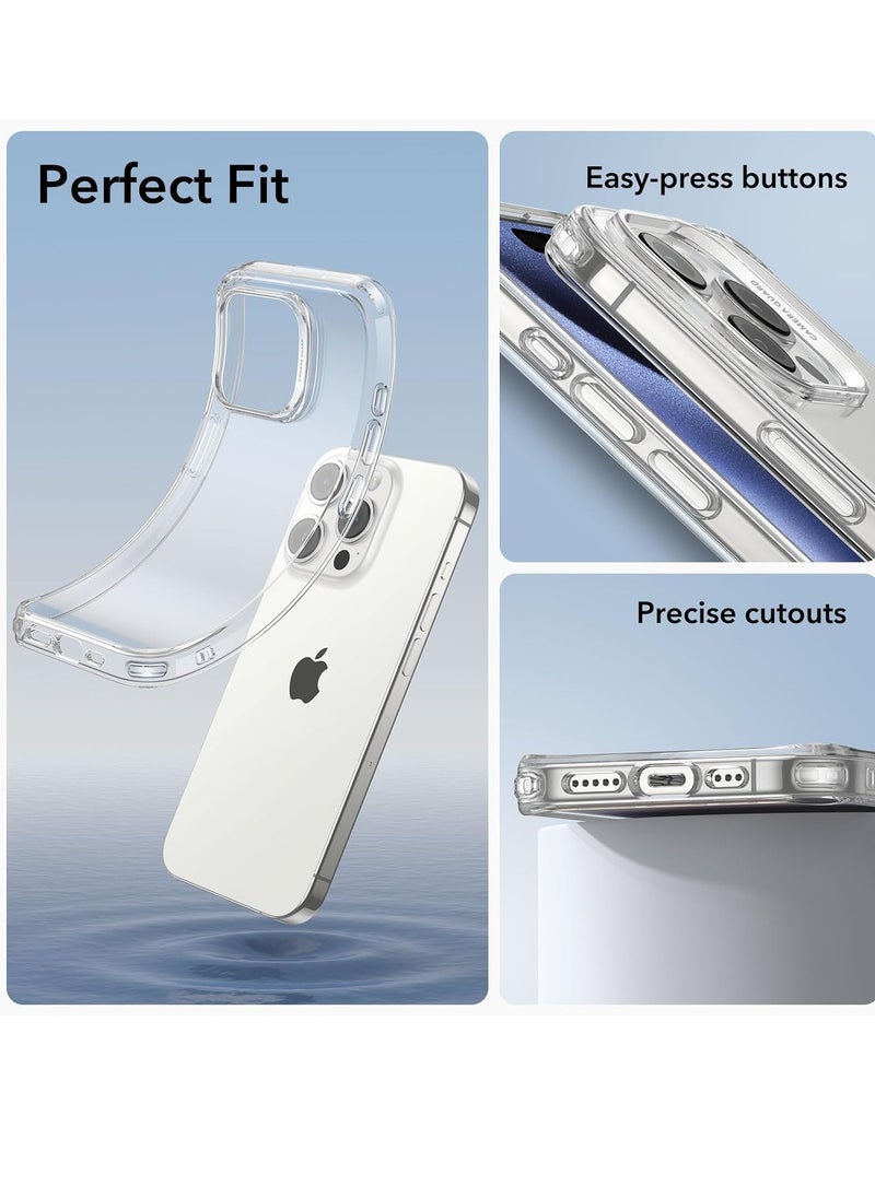 glassology Iphone 15 Pro Max Shockproof Anti Yellowing Crystal Clear Protection Bumper Case Cover for iPhone 15 Pro Max (Transparent )  - Image 4