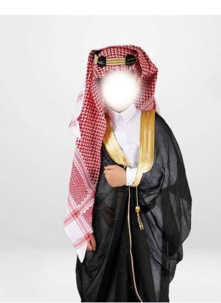 Generic - A boy's bisht, black, golden, luxurious, royal, woolen, the bisht or the mushalh has a long-standing connection with the Gulf man, as it is not a traditional dress, but rather a special wear that is u - Image 1