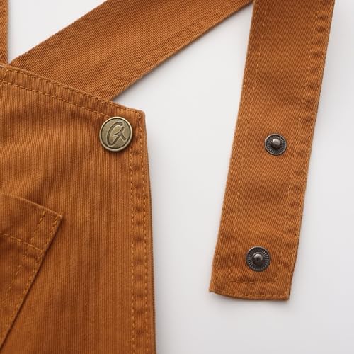 GRANDWISH Boys' Brown Bib Overall Size 8 - Image 3