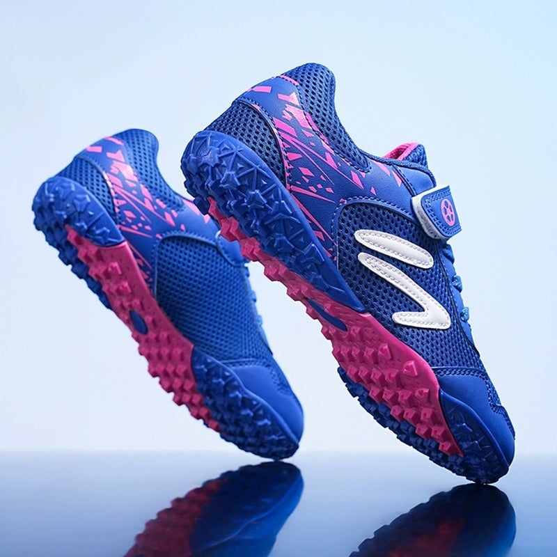 Kids' Soccer Shoes Breathable Mesh Hook-and-Loop TF Studs Unisex Low-Top Training - Image 4