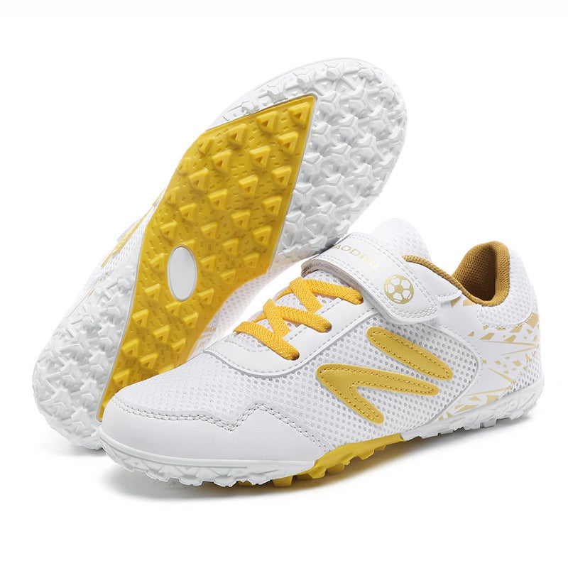 Kids' Soccer Shoes Breathable Mesh Hook-and-Loop TF Studs Unisex Low-Top Training - Image 1