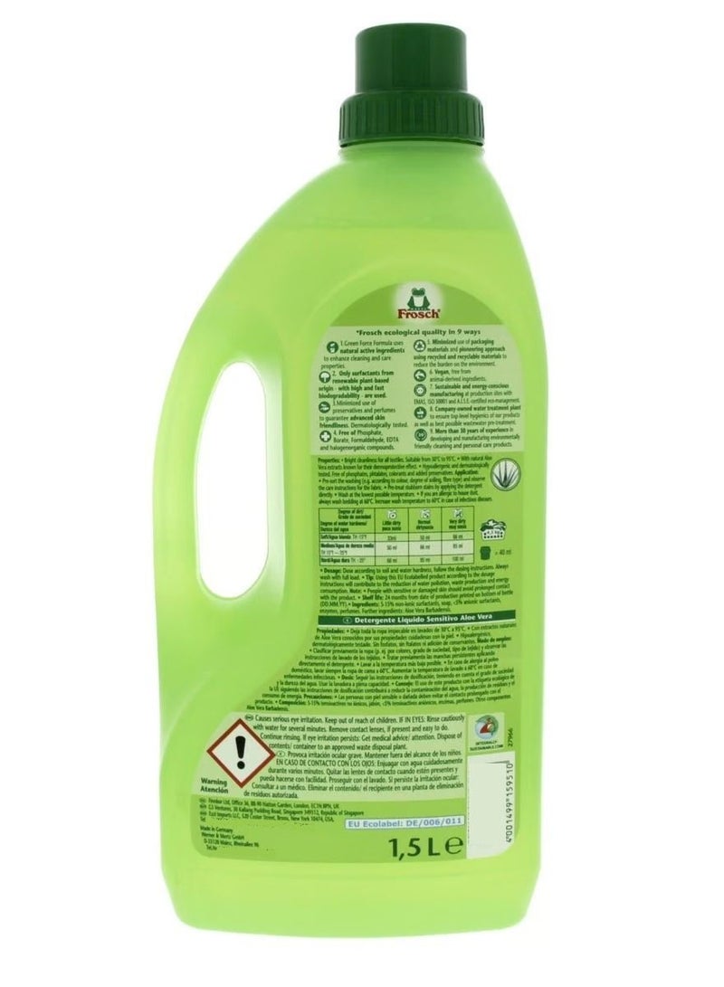Frosch Sensitive Aloe Vera Liquid Detergent - 1500 ml - Image 2