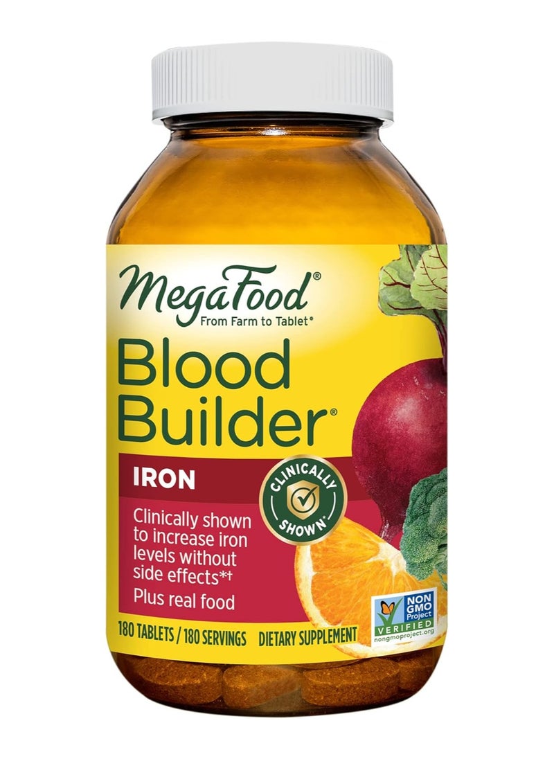 MegaFood Iron Supplement Clinically Shown To Increase Iron Levels Without Side Effects - Dietary Supplement 180 Tablets / 180 Servings  - Image 2