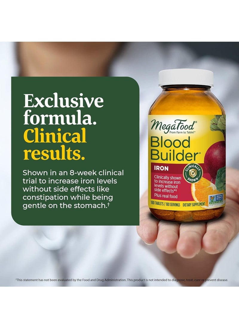 MegaFood Iron Supplement Clinically Shown To Increase Iron Levels Without Side Effects - Dietary Supplement 180 Tablets / 180 Servings  - Image 5