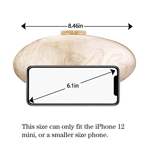 Gets Acrylic Purses and Handbags for Women Shell Shape Clutch Shoulder Crossbody Bag with Chain Elegant for Banquet Evening Wedding Party - Image 5
