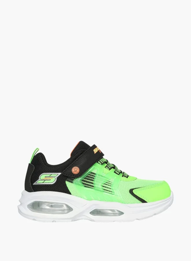 SKECHERS Boys' Logo Detail Light-Up Sneakers with Hook and Loop Closure - PRISMATRONS