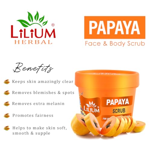 Lilium Herbal Papaya Scrub 100 ml - Image 2