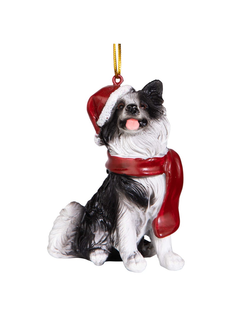 Design Toscano Design Toscano Christmas Xmas Border Collie Holiday Dog Ornaments  - Image 1