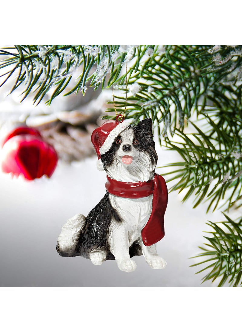 Design Toscano Design Toscano Christmas Xmas Border Collie Holiday Dog Ornaments  - Image 5