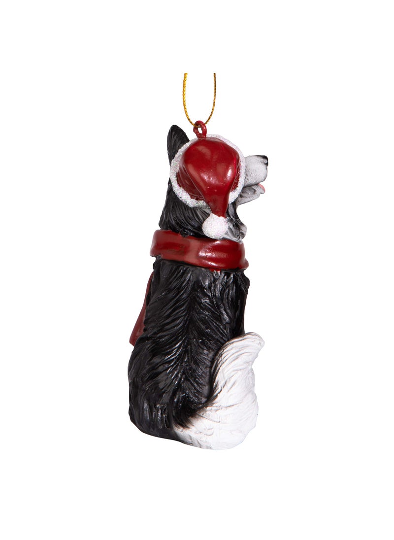 Design Toscano Design Toscano Christmas Xmas Border Collie Holiday Dog Ornaments  - Image 3