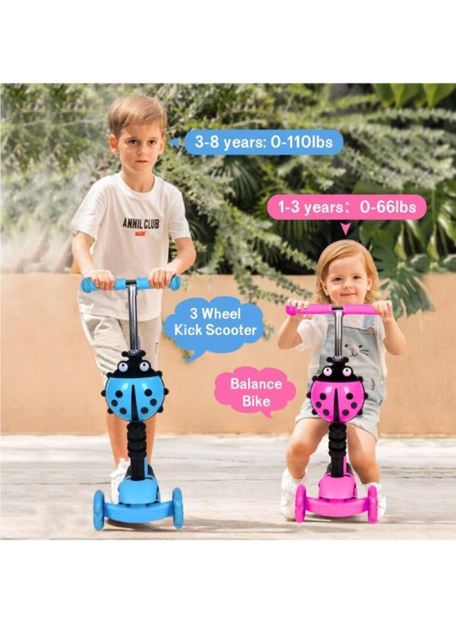5 in 1 Flashing LED Kids Tricycle with Adjustable & Removable Handlebar - Image 2