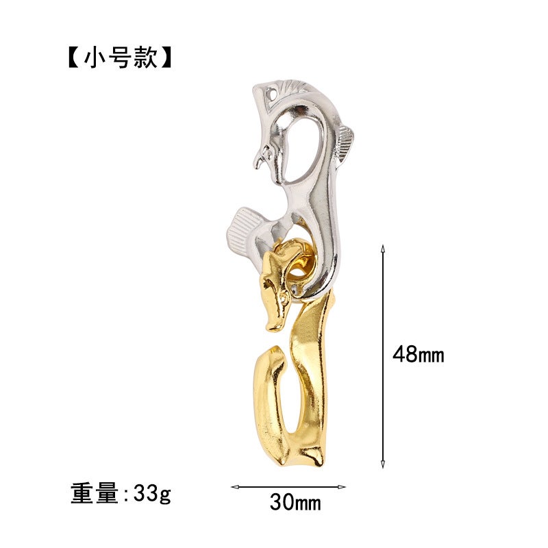 [Small Size] Zinc Alloy Unlock Kong Ming Lock Magic Alloy Educational Toys Nine-Chain Intelligence Unlock Ring Buckle - Image 1