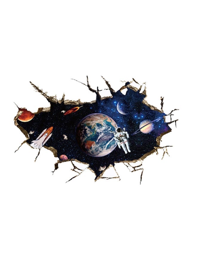 بيوينتي ملصق جداري قابل للإزالة بتصميم ثلاثي الأبعاد لرائد فضاء متعدد الألوان 60 x 90سم - Image 1