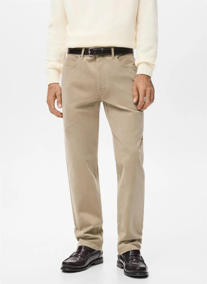 Mango Man Corduroy regular-fit trousers