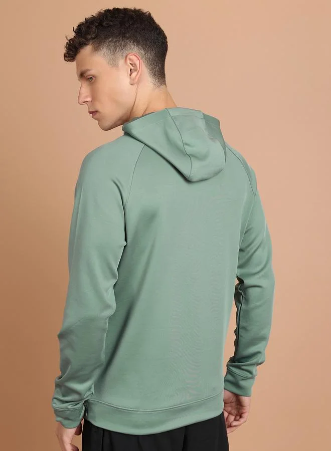 HIGHLANDER Solid Raglan Sleeves Drawstring Hoodie by Styli