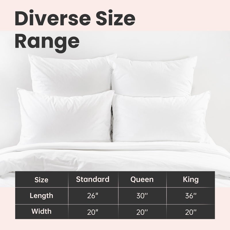 FAUNNA Waterproof Zippered Pillow Protectors,100% Cotton Standard Size Pillow Covers,Anti-Dust,Stain and Sweat Resistant,Ultra Soft and Breathable Pillowcases(Upgraded) - Image 5