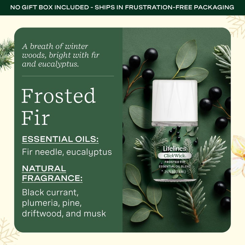 Lifelines ClickWick Essential Oil Blends for Lifelines Diffusers, 3-Pack Frosted Fir Set â€“ Essential Oil Blend Refill for Candle, Plant & Shower Aromatherapy Diffuser â€“ Fragrance for Diffusers - Image 3