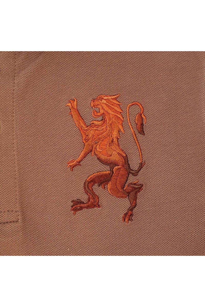 GIORDANO Brown Short Sleeve Polo for Boys - Image 3