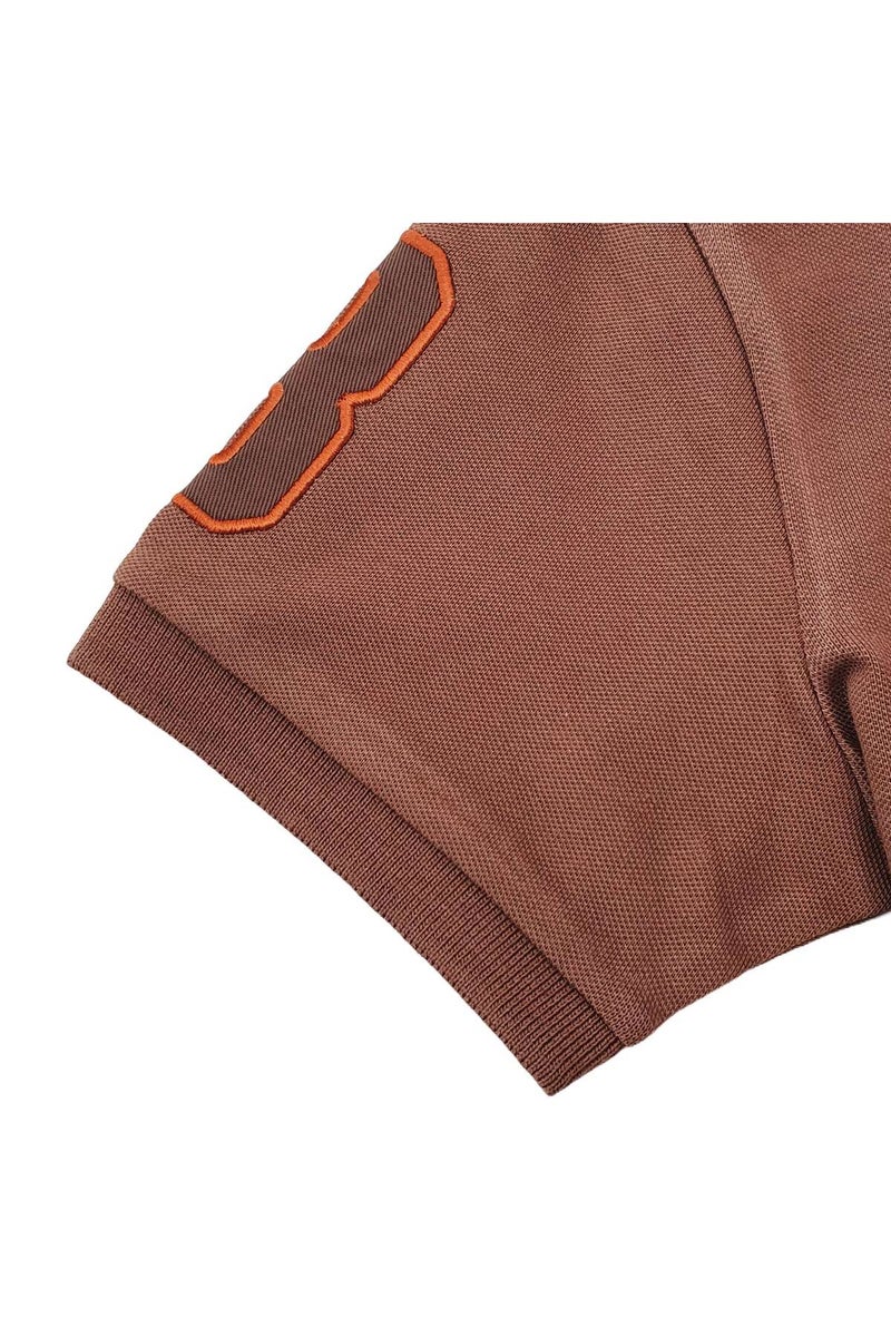 GIORDANO Brown Short Sleeve Polo for Boys - Image 4