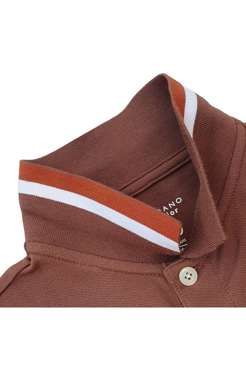 GIORDANO Brown Short Sleeve Polo for Boys - Image 2