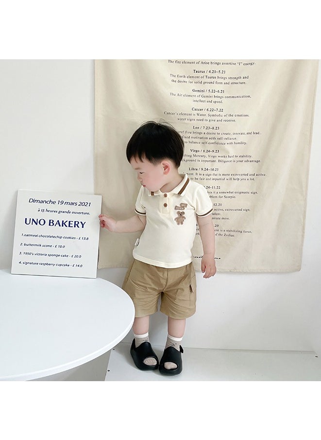Generic - Boys Summer Outfits Short Sleeve T-Shirt & Shorts Sets, Playwear Clothes 2 Piece,Cute Cartoon Baby Boy Outfit Set Infant Toddler Tee Shirt Pants - Image 1