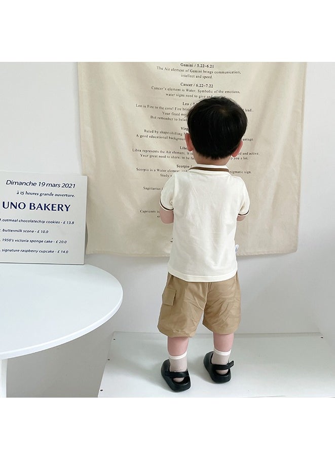 Generic - Boys Summer Outfits Short Sleeve T-Shirt & Shorts Sets, Playwear Clothes 2 Piece,Cute Cartoon Baby Boy Outfit Set Infant Toddler Tee Shirt Pants - Image 1