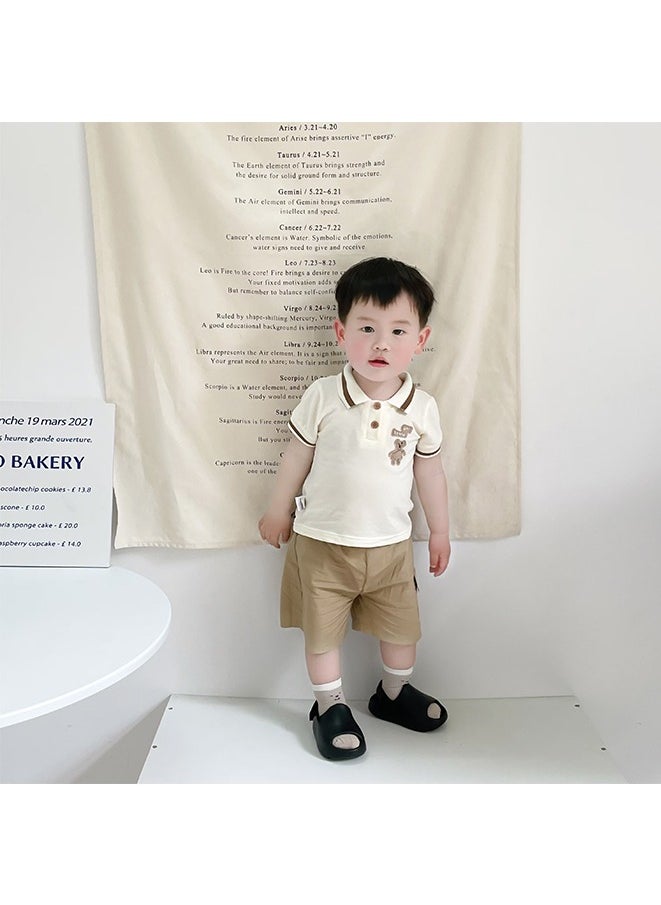 Generic - Boys Summer Outfits Short Sleeve T-Shirt & Shorts Sets, Playwear Clothes 2 Piece,Cute Cartoon Baby Boy Outfit Set Infant Toddler Tee Shirt Pants - Image 1