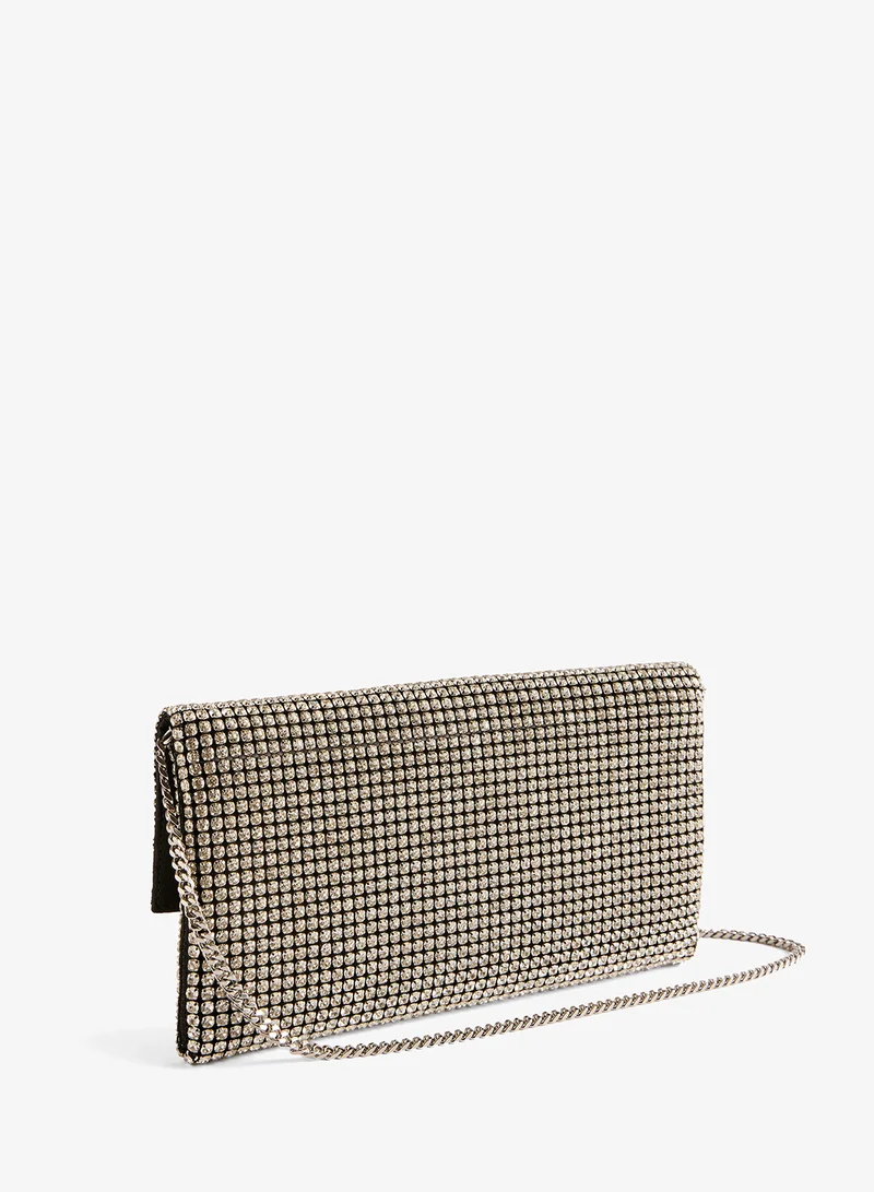تيد بيكر Kristn Crystal Long Fold Over Crossbody