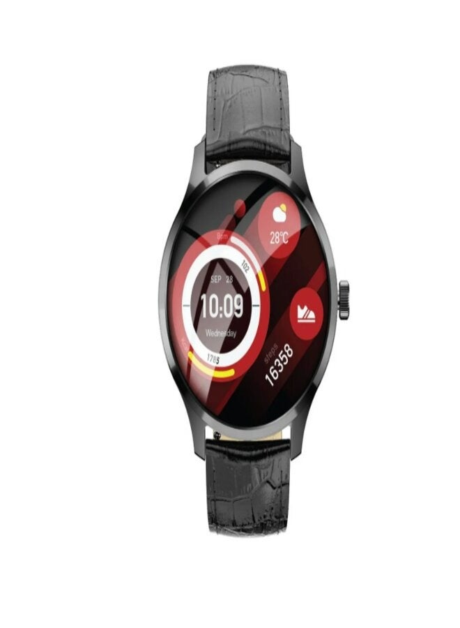 Green Lion Lunar AMOLED Smart Watch, Lithium Polymer Battery, Full Touch Screen, 1.32 Inch Display - Black - Image 1