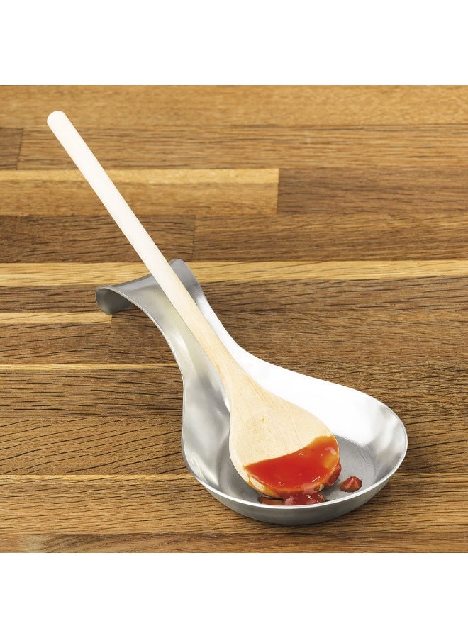 مسند معالق من الستانلس ستيل، حامل ادوات للملعقة المسطحة والمغرفة بلمسة نهائية مصقولة وسطح الطاولة شديد التحمل امن للاستخدام في غسالة الصحون - Image 4