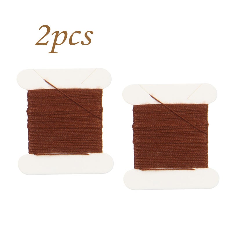 FeiHong 30pcs Hair Extension Clips U-Shape Stainless Steel Snap Clips for Wigs and Hair Extensions and Hairpieces, 6pcs Sewing Needles and 2pcs Thread (Light Brown) - Image 4