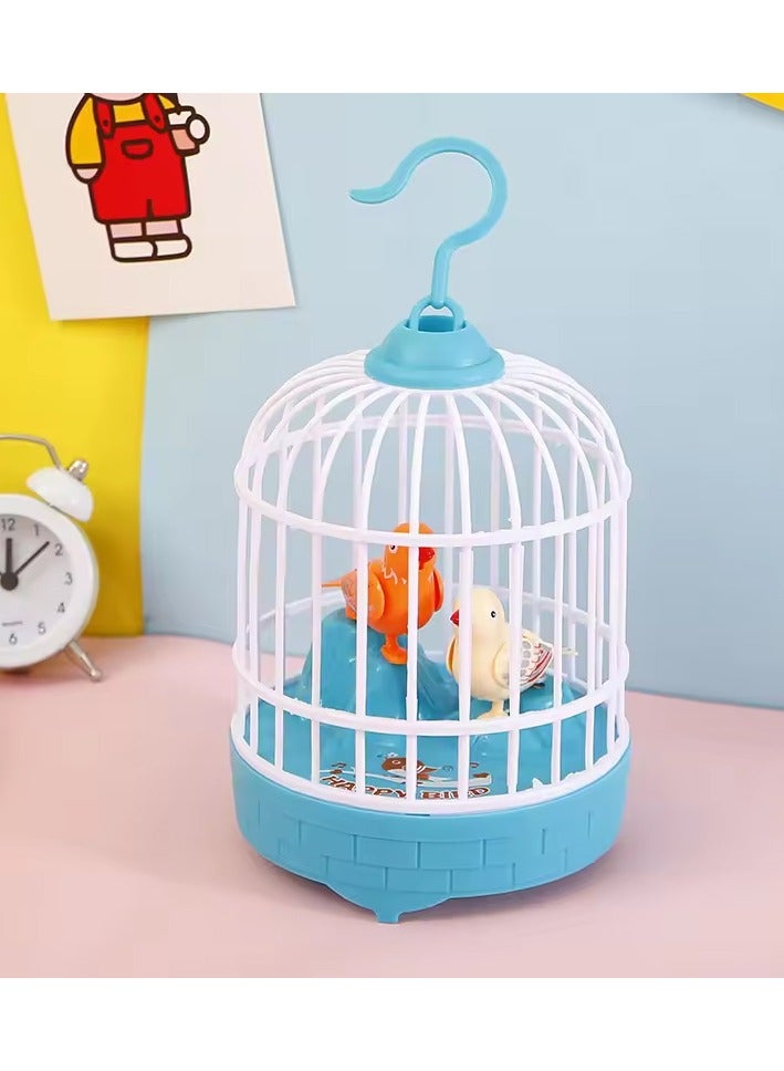 Singing bird cage toy Live Pets Singing Chirping Bird Birds Doll Kids Playset - Image 1