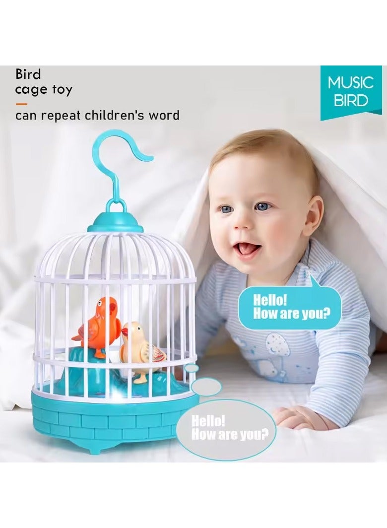 Singing bird cage toy Live Pets Singing Chirping Bird Birds Doll Kids Playset - Image 2