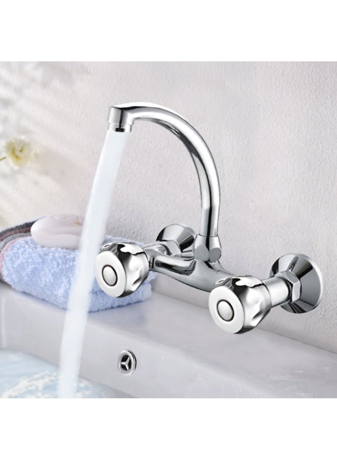 MODI Wall Mounted Sink Mixer Faucet – Hot & Cold Water Switch, Aerated No Splash Stream, Stainless Steel Kitchen & Bathroom Tap - Image 1