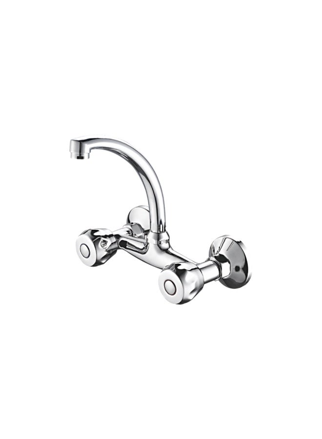 MODI Wall Mounted Sink Mixer Faucet – Hot & Cold Water Switch, Aerated No Splash Stream, Stainless Steel Kitchen & Bathroom Tap - Image 3