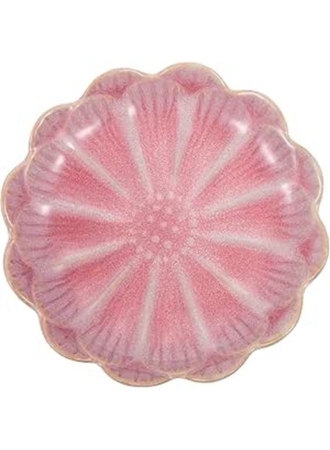 Vintage Flower Shape Ceramic Snack Dish Side Plate for Sauce Dipping Appetizers Easy Clean - Image 1