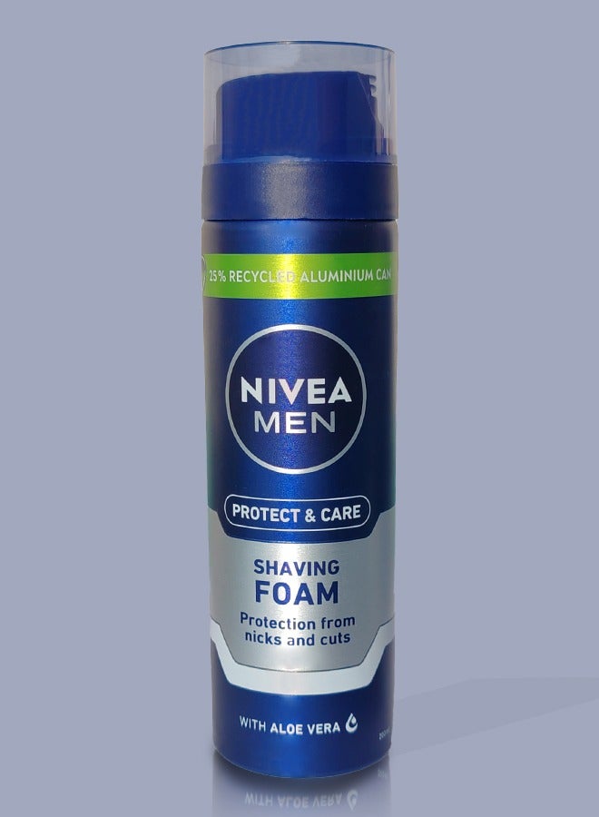 Nivea Protect and Care with Aloe Vera Shaving Foam 200ml  - Image 2