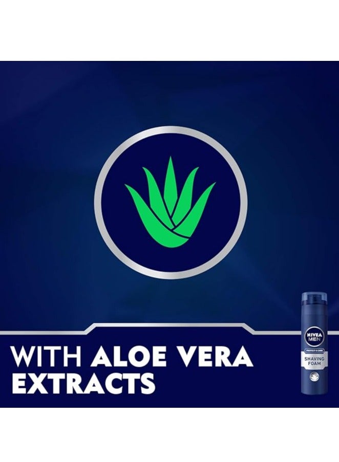 Nivea Protect and Care with Aloe Vera Shaving Foam 200ml  - Image 4