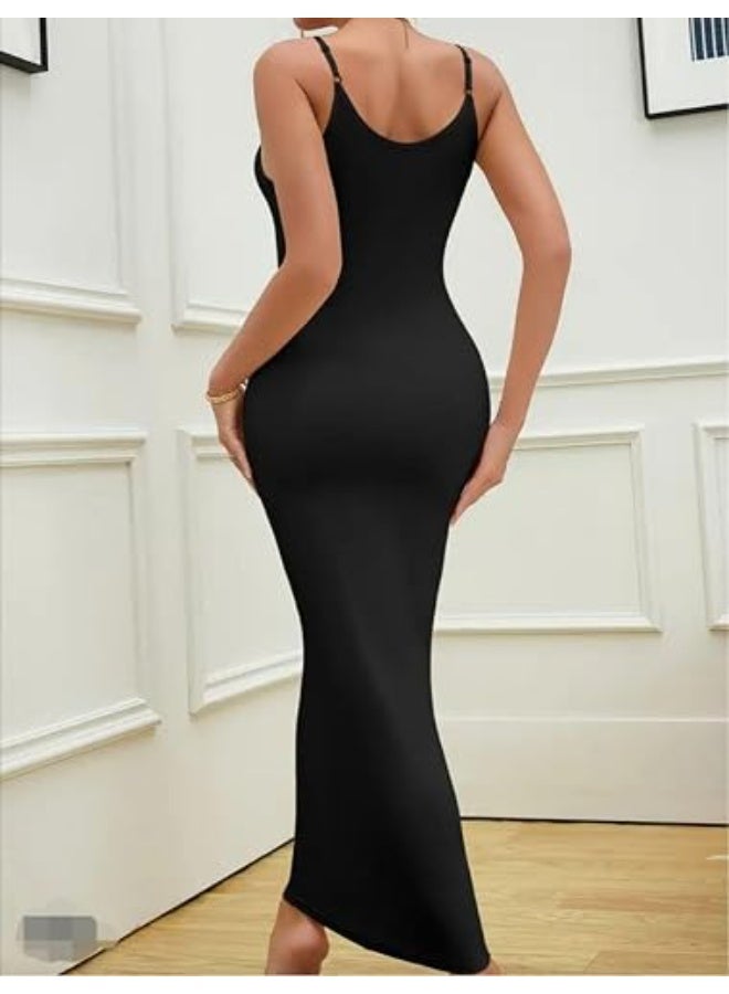 Women's long V-neck dress – with lace detailing – comfortable fabric for home wear. Code 7428 - Image 2