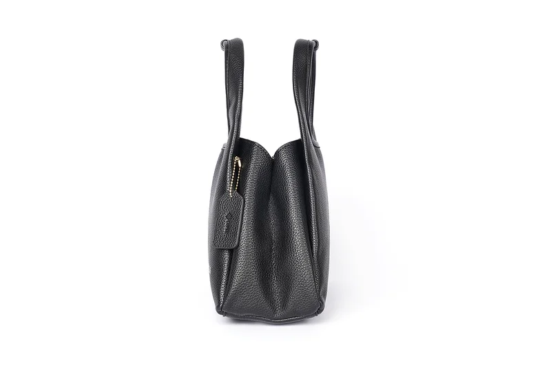 Cuple Single top handle trapezoidal shape faux leather handbag