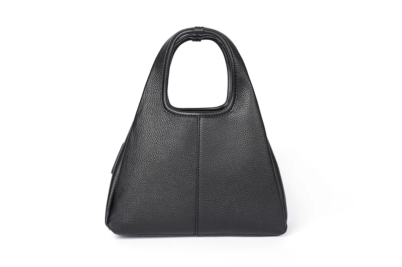Cuple Single top handle trapezoidal shape faux leather handbag