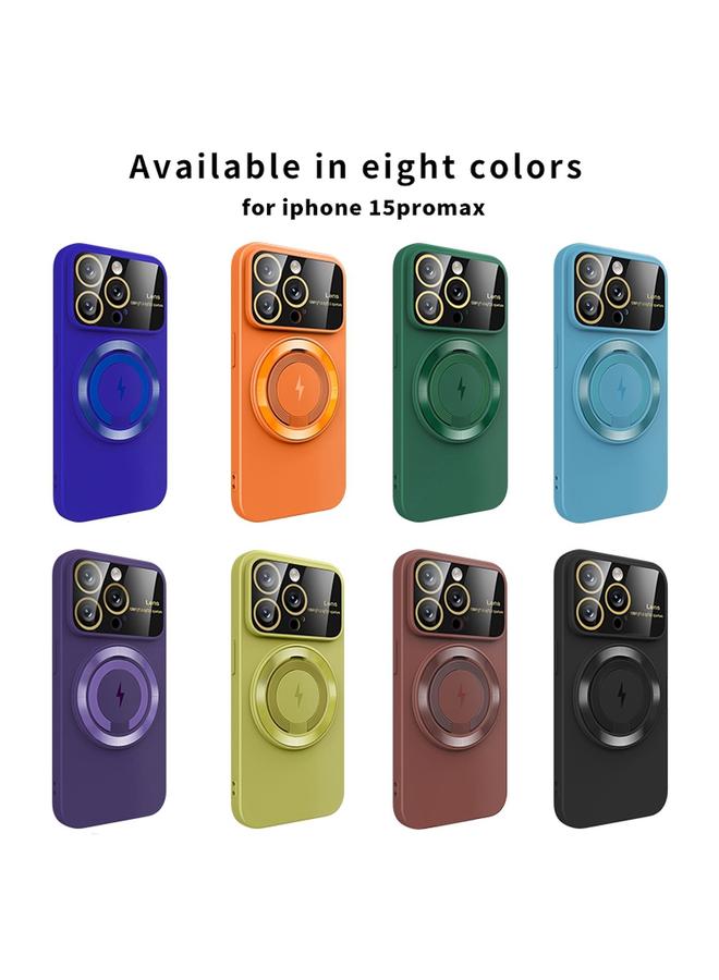 اس-توب جراب هاتف iPhone 15 Pro Max بنافذة كبيرة مع حامل مغناطيسي MagSafe - Image 2