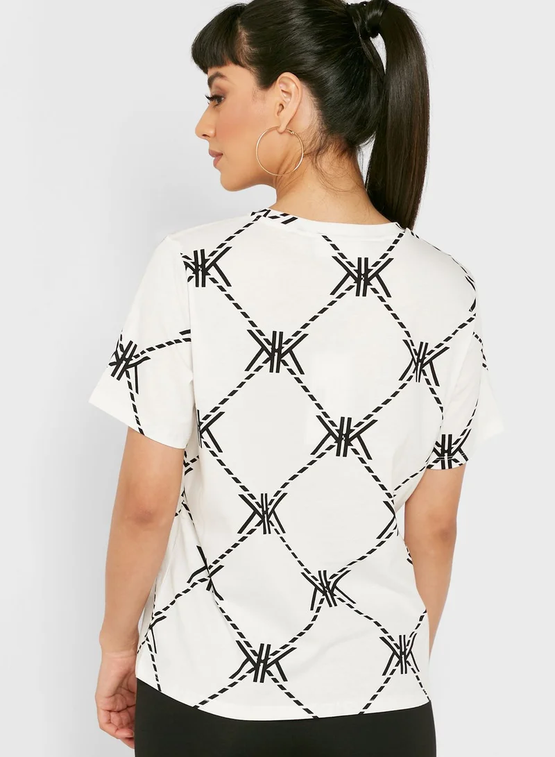 KENDALL + KYLIE Crew Neck Printed T-Shirt