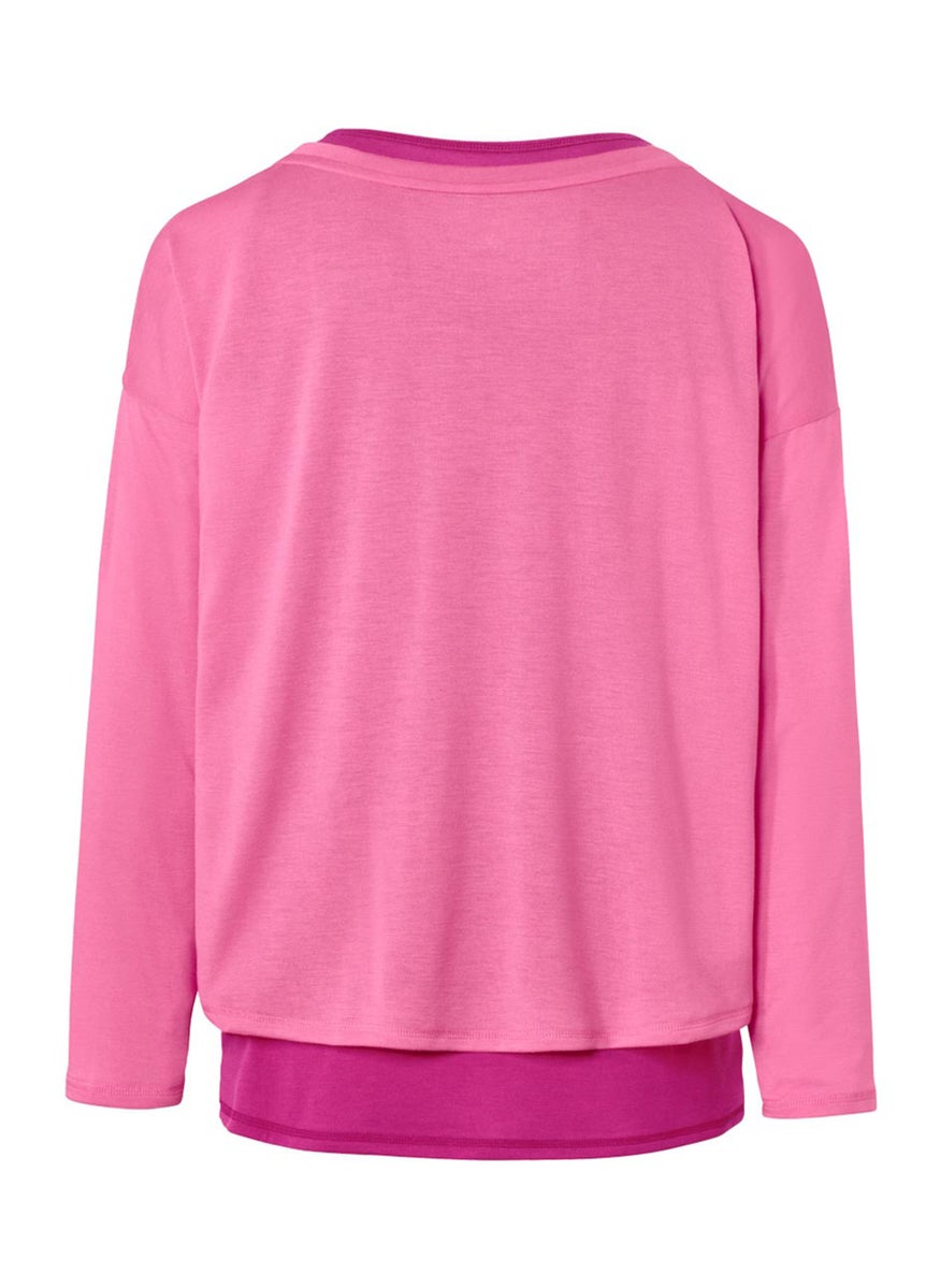 Tchibo Women 2 In 1 Sportswear Fit 3/4 Sleeves Top, Fuchsia  - Image 3