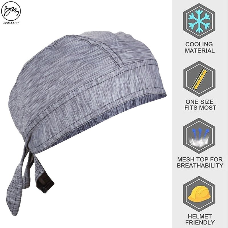 BISMAADH Stretch Lycra 4way Patka/Skull Cap Bandana - Cycling, Riding, Fashionable Helmet Liner Head Cap for Men & Women - Image 2