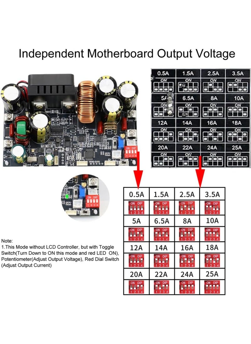 MiOYOOW DC Buck Converter 12V140V to 05V125V DCDC Step Down Module CVCC Adjustable Buck Voltage Converter with LCD Controller  - Image 3