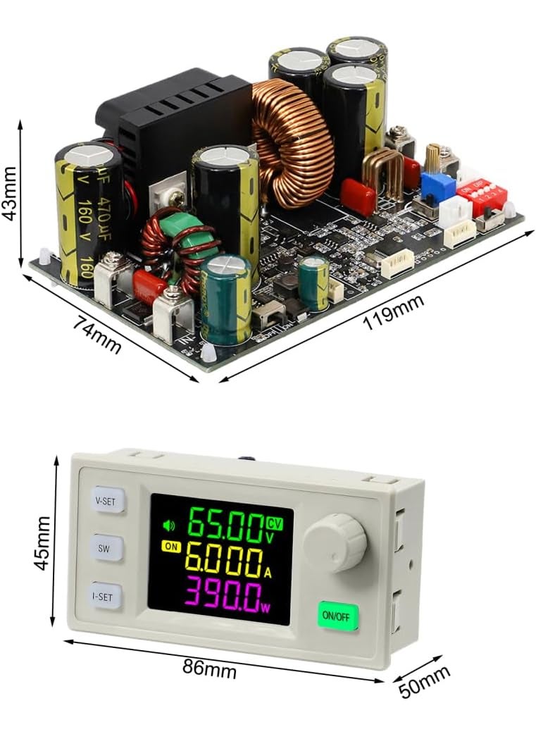 MiOYOOW DC Buck Converter 12V140V to 05V125V DCDC Step Down Module CVCC Adjustable Buck Voltage Converter with LCD Controller  - Image 4