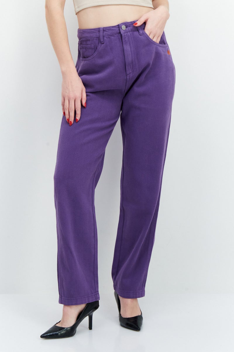 Misfit Women regular Fit Non-Stretchable Plain Denim, Purple - Image 1